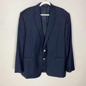 Lauren Ralph Lauren Blue Sport Coat Blazer Suit Jacket Gold Buttons Mens 48R